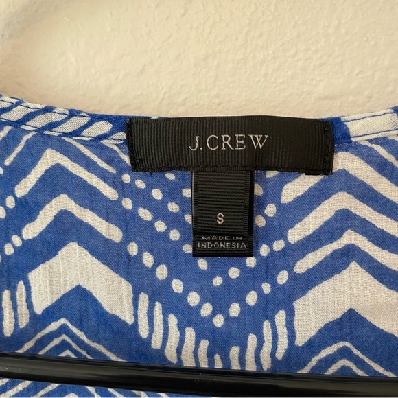 J. Crew Crepe Blue White Chevron Zig Zag Swim Coverup Women’s Small - Picture 7 of 10